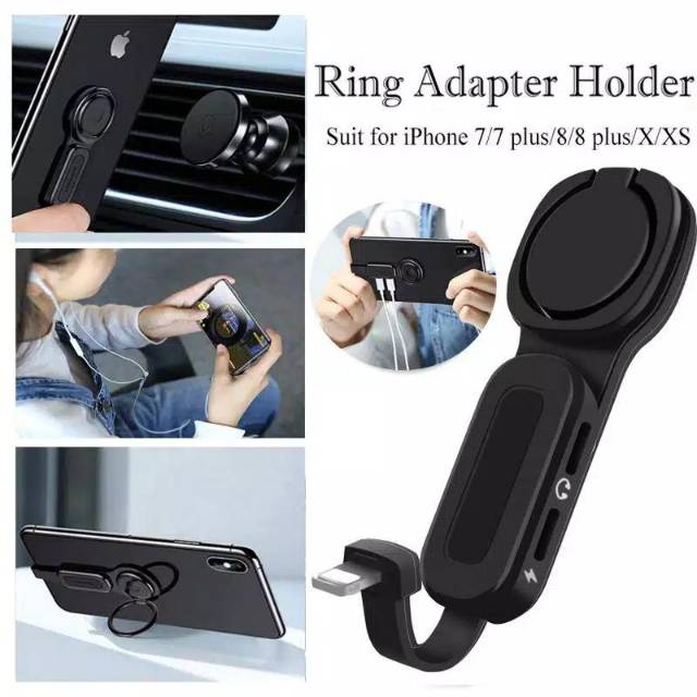 Ring Adapter Lightning,Holder ,Charger For Iphone Multifungsi