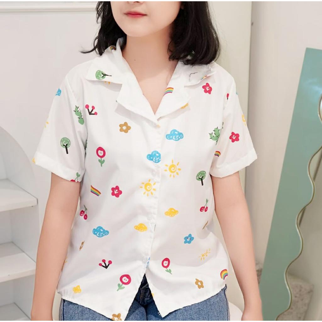 BEFAST - ZFS OOTD kemeja DANIA / DAYLIGHT CUTE SHIRT / Kemeja Wanita Keluaran Terbaru / Pakaian Wanita Kekinian 2022 / Kemeja Bisa Di Jadikan Outer / Fashion Wanita Trendy / Kemeja Wanita Casual / Outfit Selebgram Terlaris / Termurah