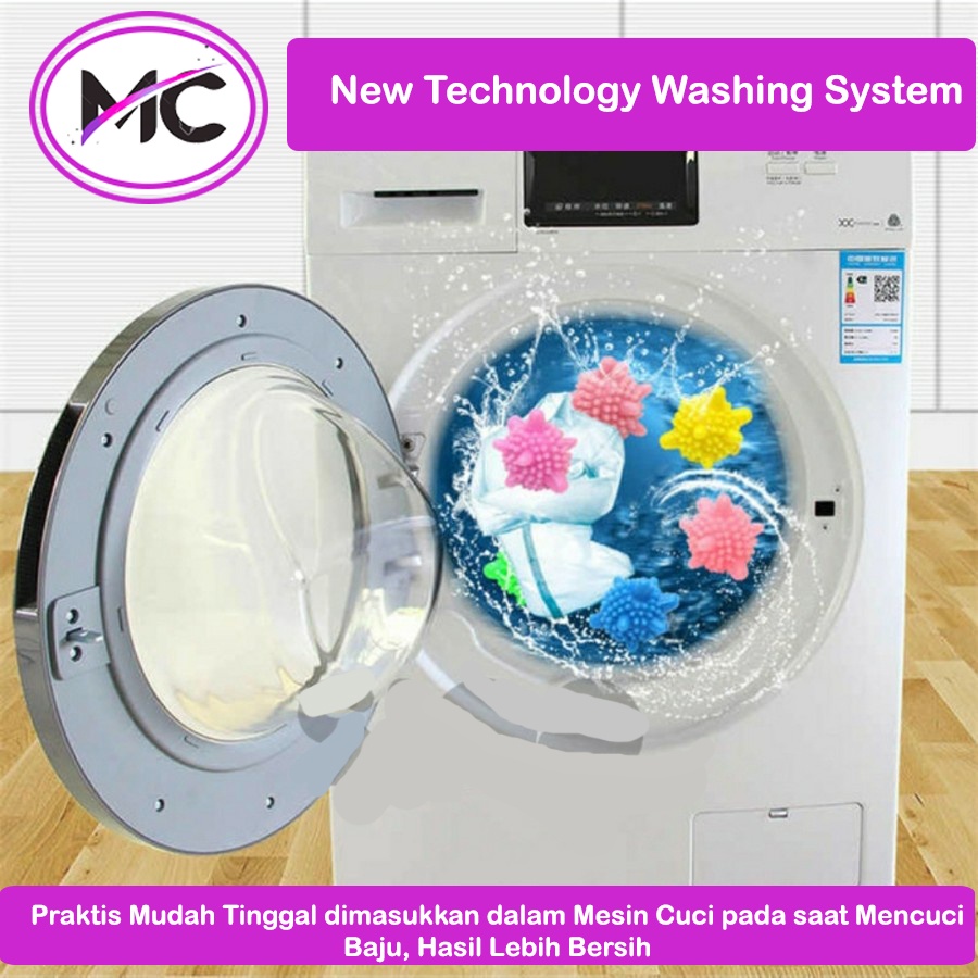 Bola Mesin Cuci Anti Kusut Laundry Magic Ball Pakaian Baju Celana Bersih Import