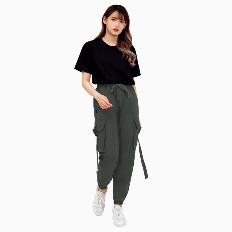 Celana Panjang Jogger Cargo Hypebeast Training wanita Keren Terbaru - Artura