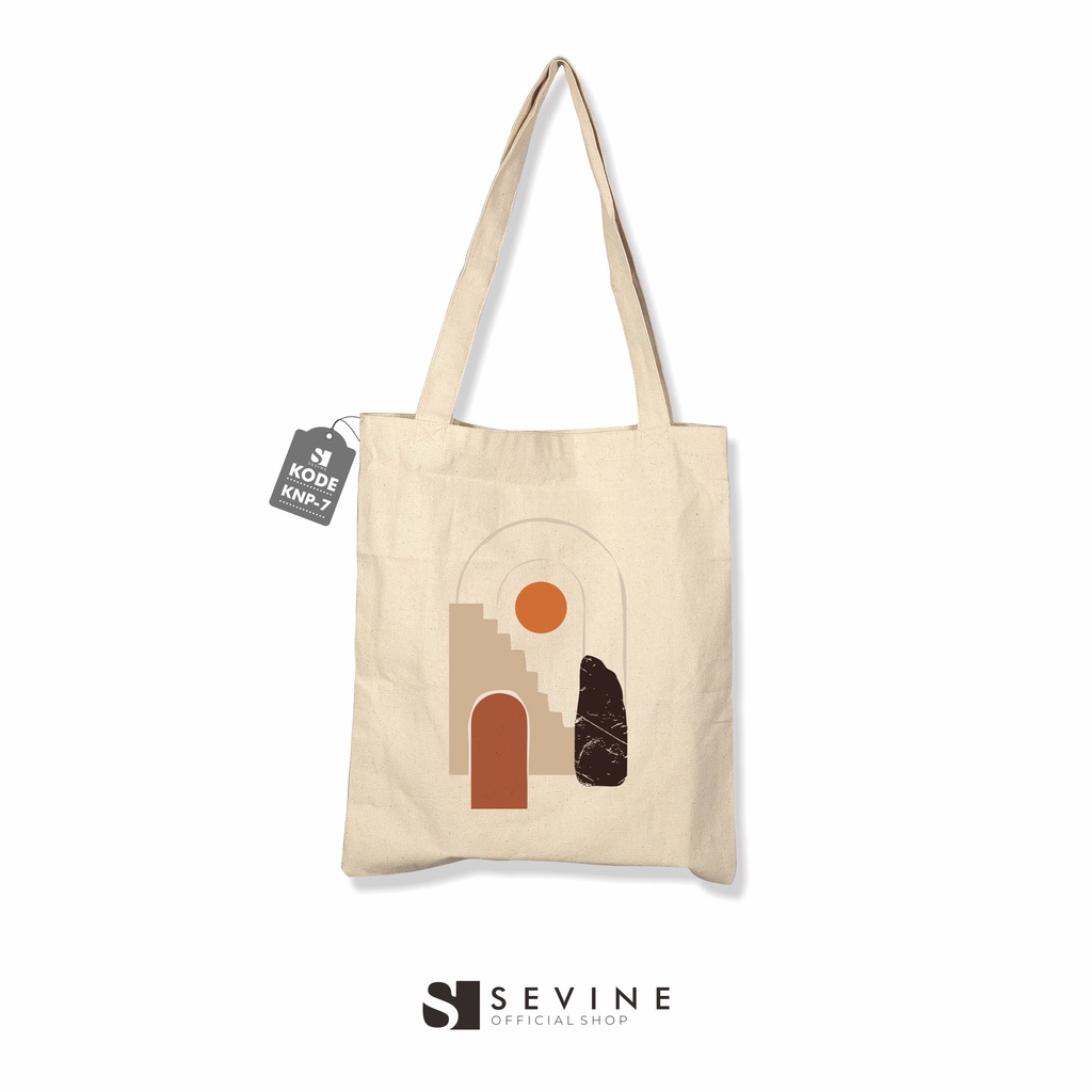 Sevine Totebag Kanvas Wanita Fashion Tas Tote Bag Laptop Motif Nordic - KNP7