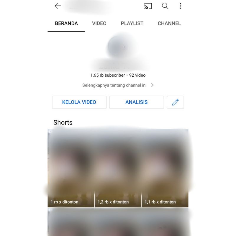 (Terjual) Akun YouTube 1.6k subscriberss (Belum Monetisasi)