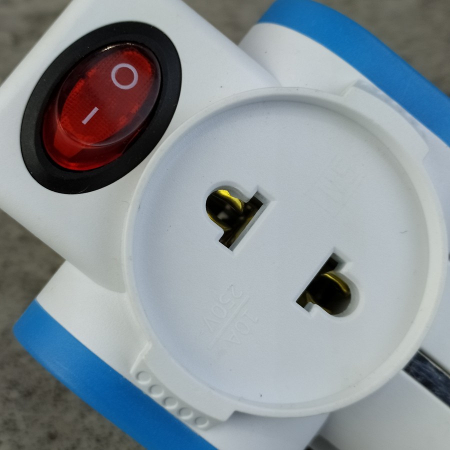 T MULTI 4 LUBANG SAKLAR STOP KONTAK 4 LUBANG STEKER COLOKAN 4 LUBANG