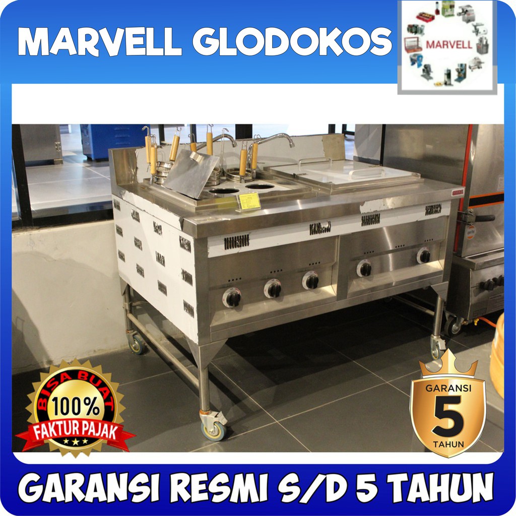 MESIN MIE GETRA MPN-6C2S KOMPOR GAS MESIN REBUS MIE AYAM 6 LUBANG LOW PRESSURE