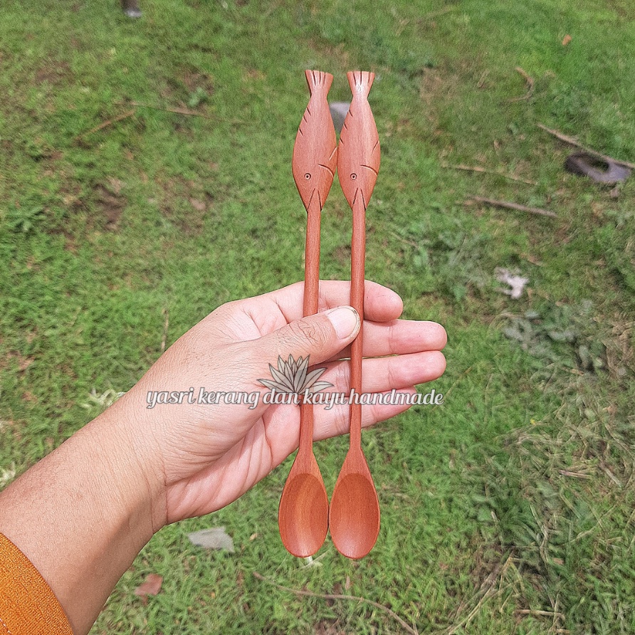 Sendok jus panjang / sendok kayu panjang / sendok pengaduk minuman