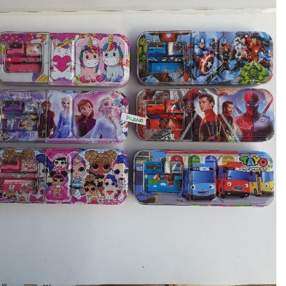 

Tempat Pensil Susun Kaleng Karakter 1 Set Murah