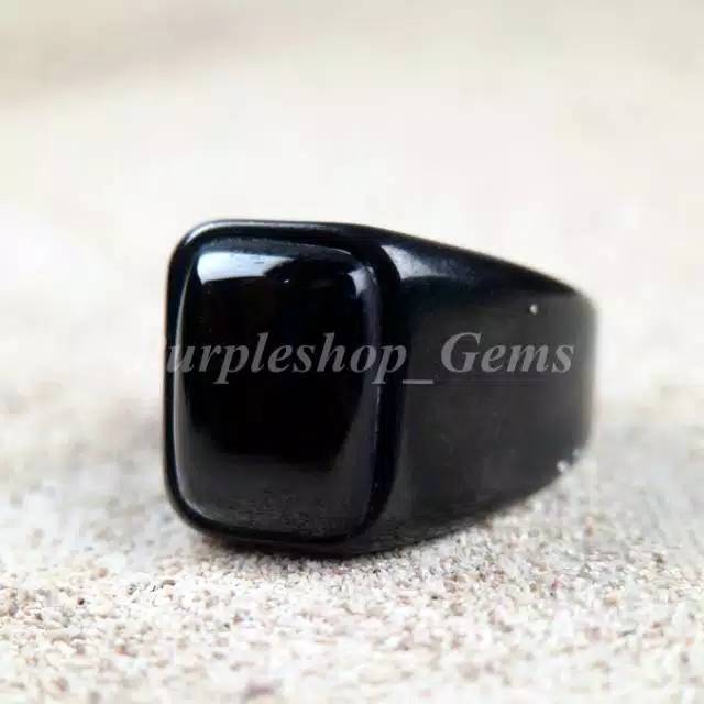 NATURAL KECUBUNG API MODEL RING  KOTAK WARNA BLAK UNIK DAN ELEGAN..
