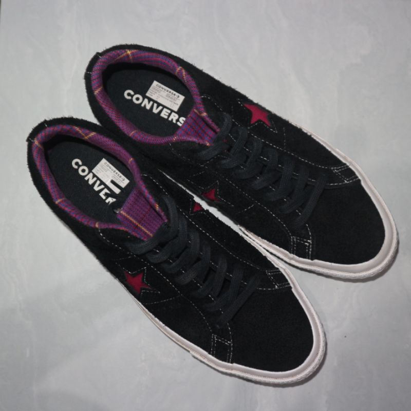Converse One Star Suede Seasonal Colors Ox Black Rose Maroon Second