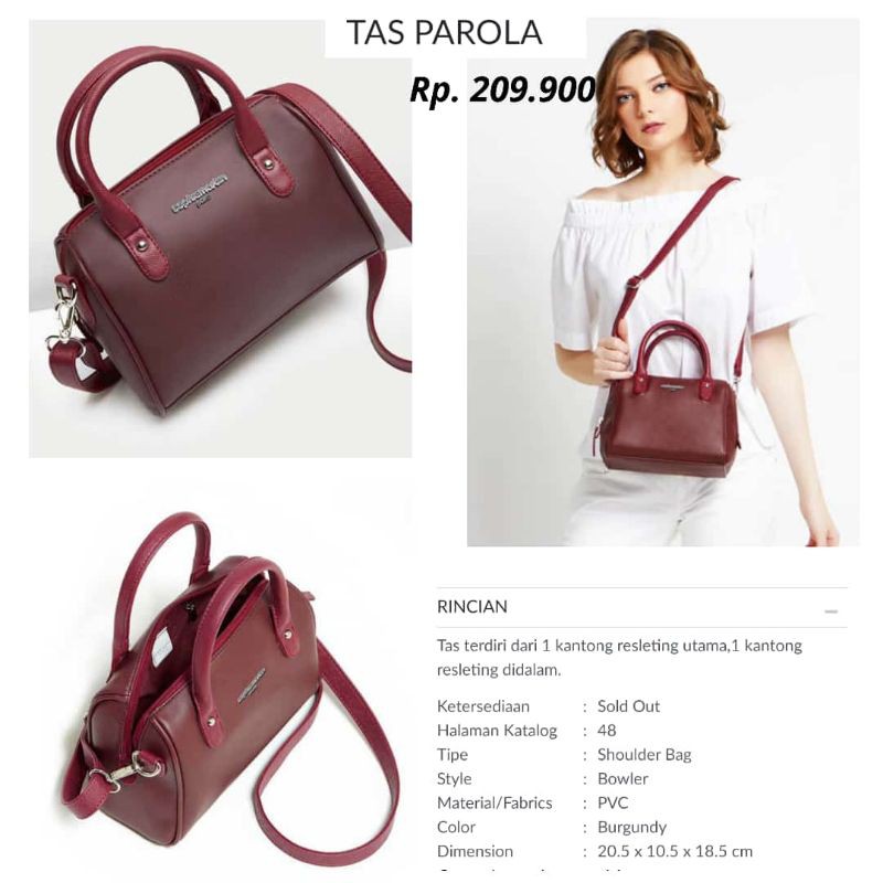 TAS SELEMPANG PAROLA SOPHIE MARTIN PROMO