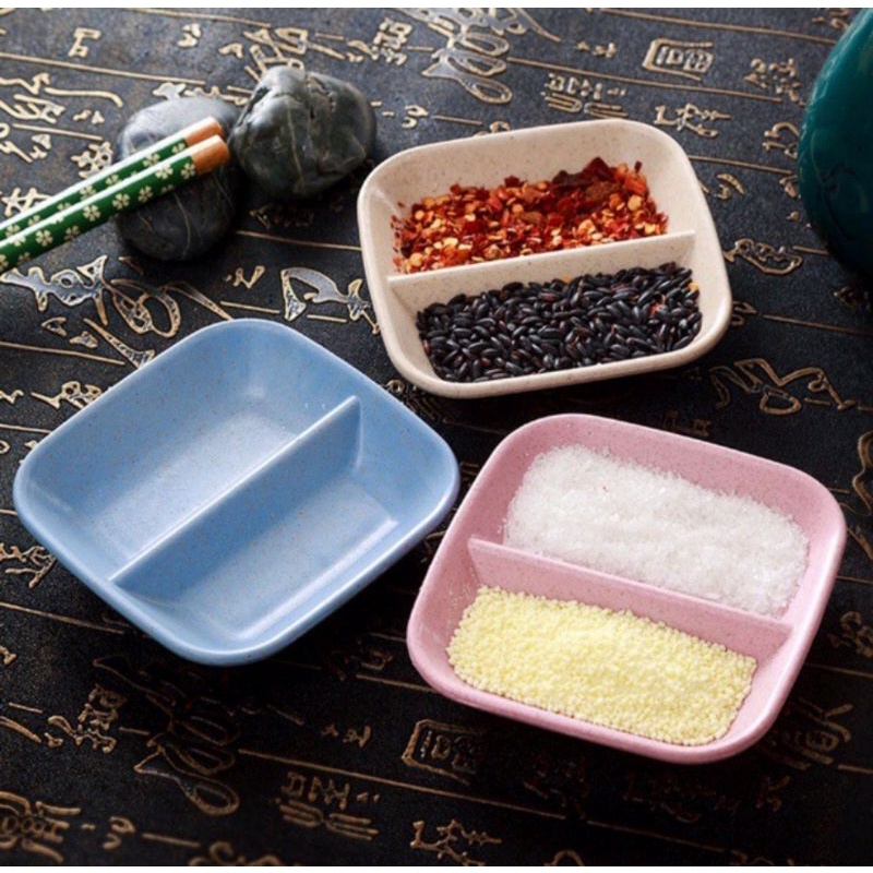 US152 Piring Saus Sambal 2 Sekat Multifungsi By Toko Haji Usman