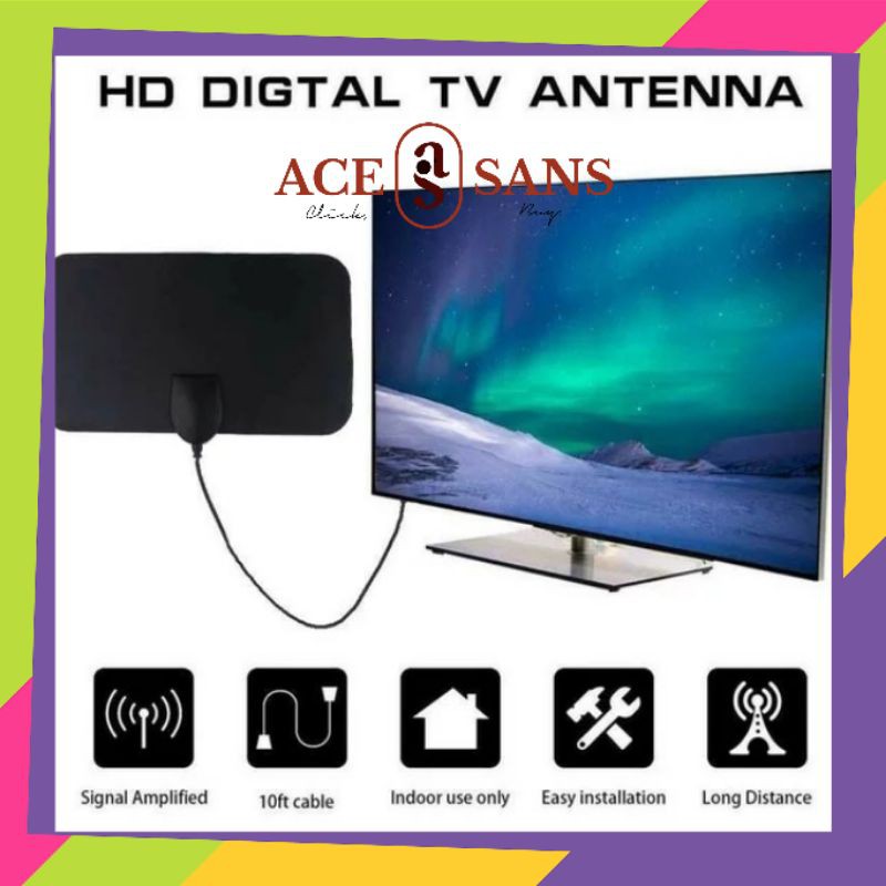 Antena TV Digital Ultra HD DVB-T2 4K High Gain 25dB I Antena TV I Antena Digital I Antena I TV