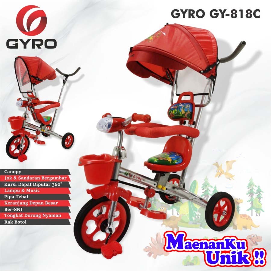 Sepeda Anak - Sepeda Roda Tiga STROLLER GYRO ST GY 818C