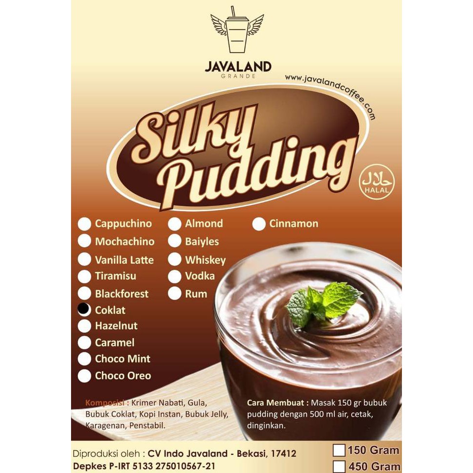 

ENAK Silky Pudding COKLAT/Puding Sutra/Susu/Jelly/Dessert 150gr Rp. 10.000 BANYAK RASA