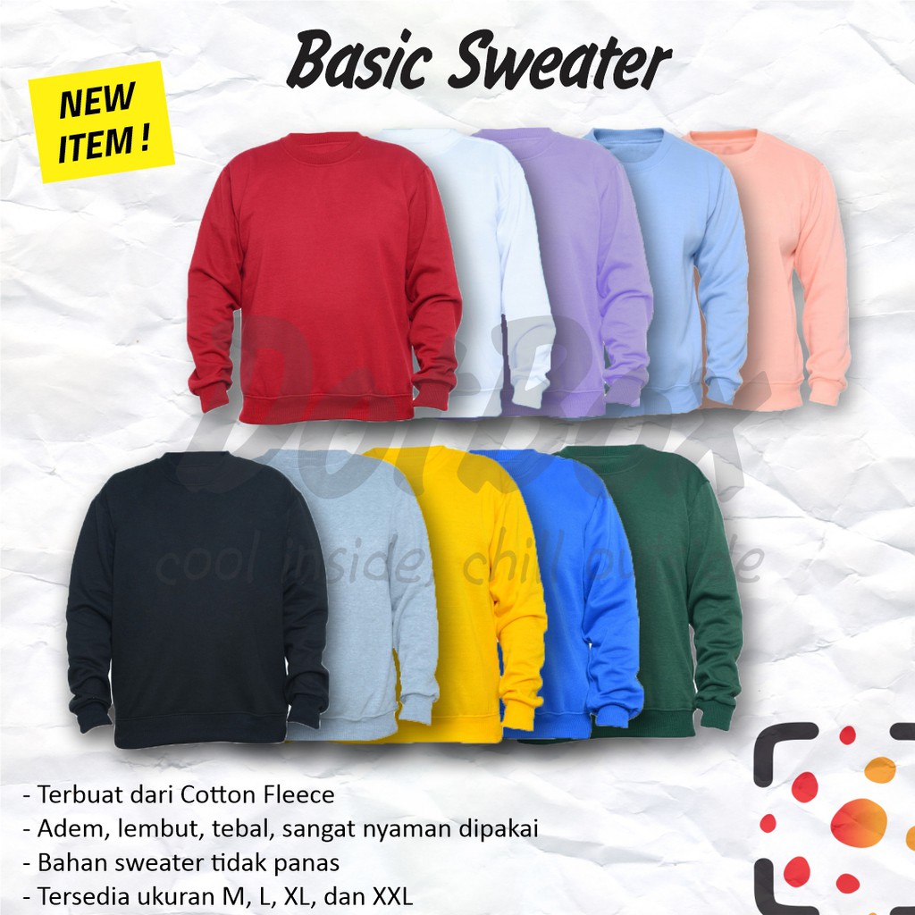 PREMIUM BASIC SWEATER POLOS BY DOTBOX