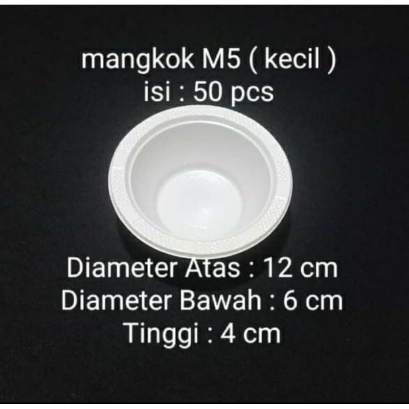Mangkok Plastik Putih Susu Kecil