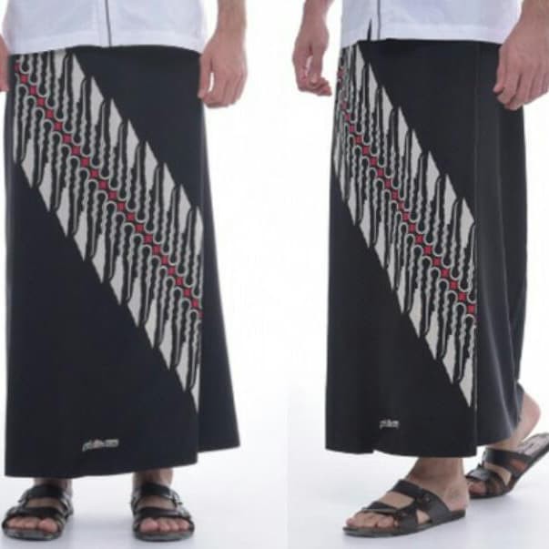 Flash Sale - Sarung Pallestine Rabbani Retina 4 Hitam Kombinasi Batik