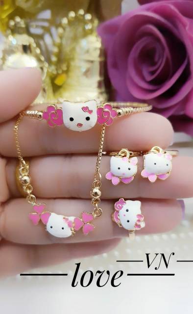 Xuping set perhiasan anak lapis emas 24K 1814