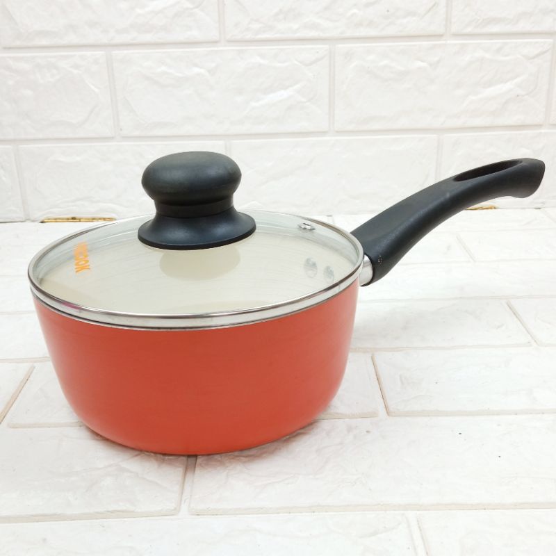 Panci Fincook 16cm dengan tutup kaca, sauce pan (453)