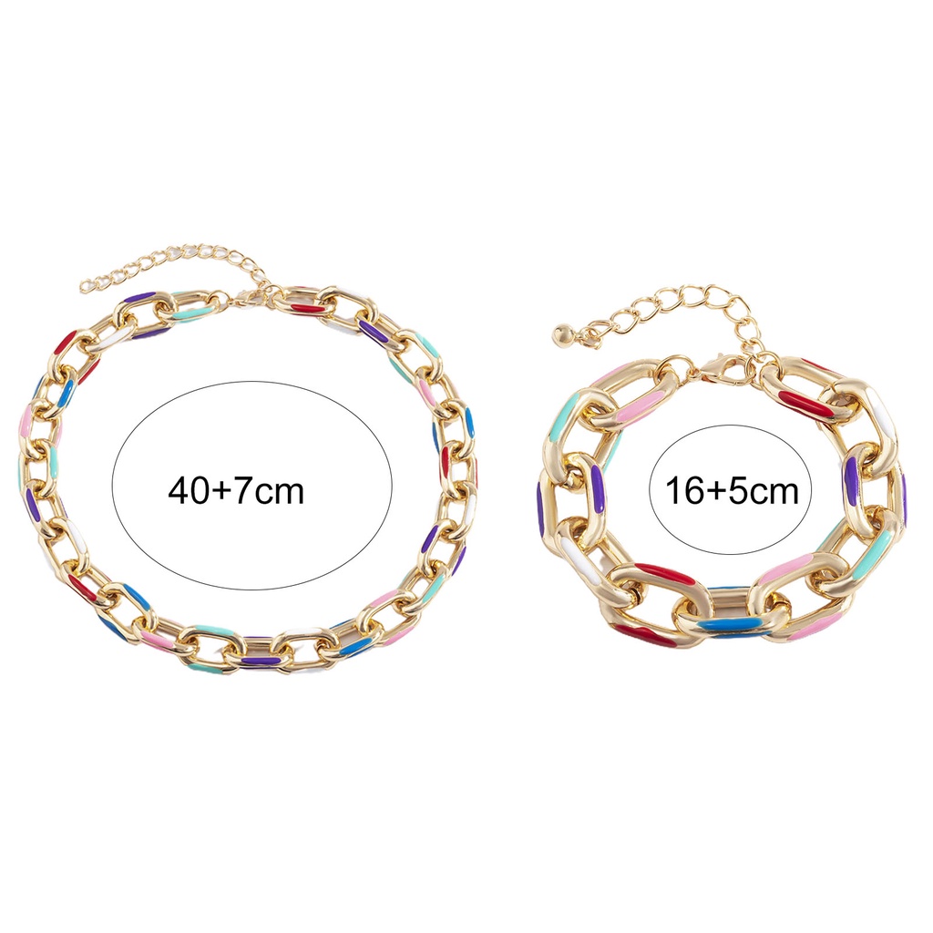 Hu Hu Hu Hu Hu Alat Bantu Pasang Kacamata♡ Kalung Choker Wanita Model Rantai Electroplating Multi Warna Untuk Pesta Cocktail
