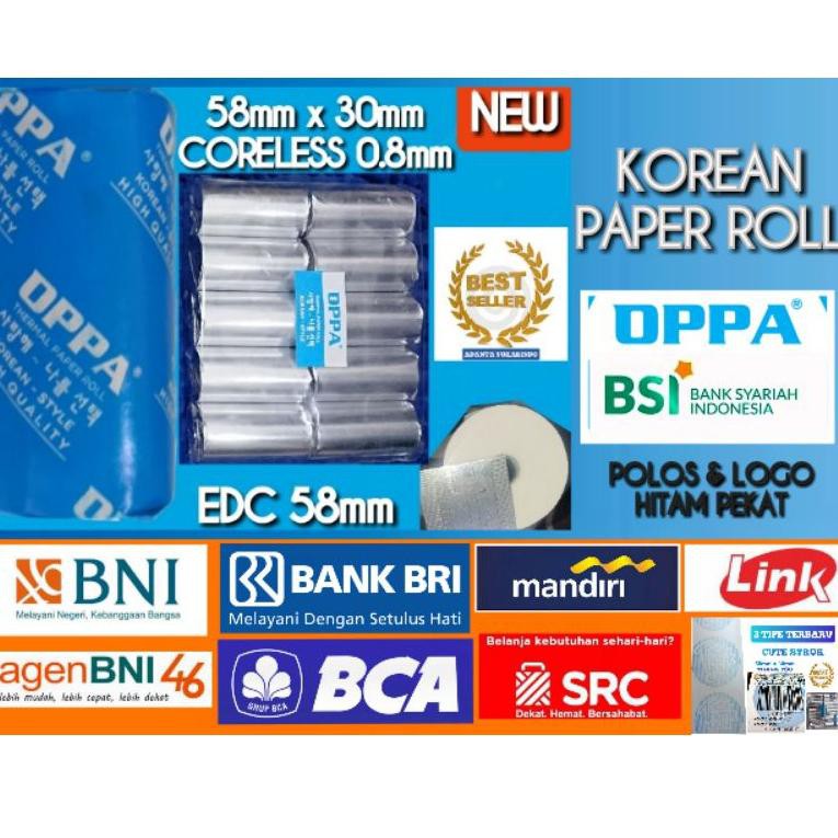 

[KODE GG0120] Kertas Thermal Struk EDC BNI BRI BCA MANDIRI BSI SRC LINK 58mm MINI PRINTER BLUETOOTH