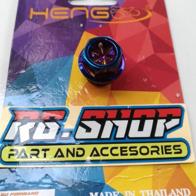 Baut tutup oli mesin probolt blue flower drat kasar yamaha honda kawasaki universal heng thailand