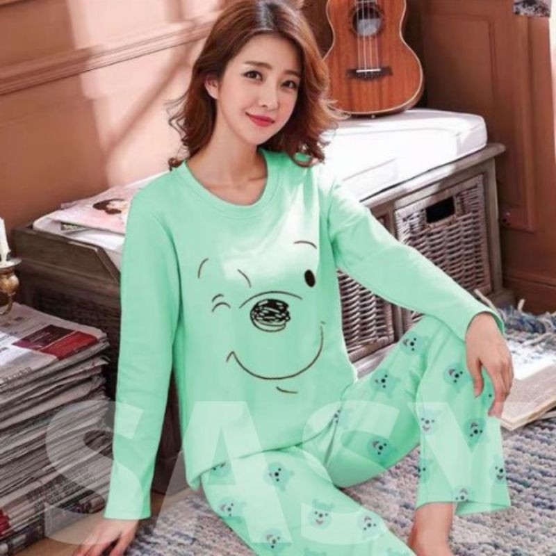 COD SETELAN BAJU TIDUR WANITA SETELAN WANITA IMPORT SETELAN PIYAMA WANITA