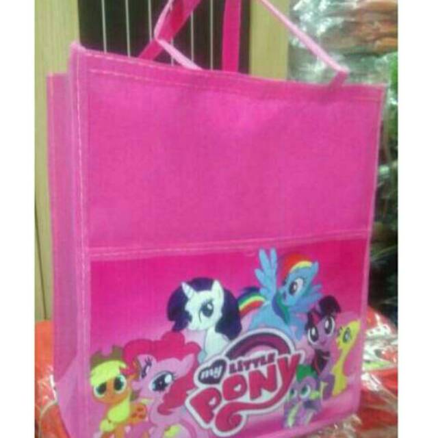 Tas ulang tahun LITTLE PONY 2 kantong utama +kanton dpn cover(0502)