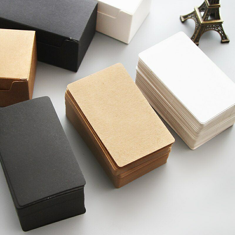 Blank card kraft rustic kartu ucapan kartu kosong memo flash card hang tag polos custom