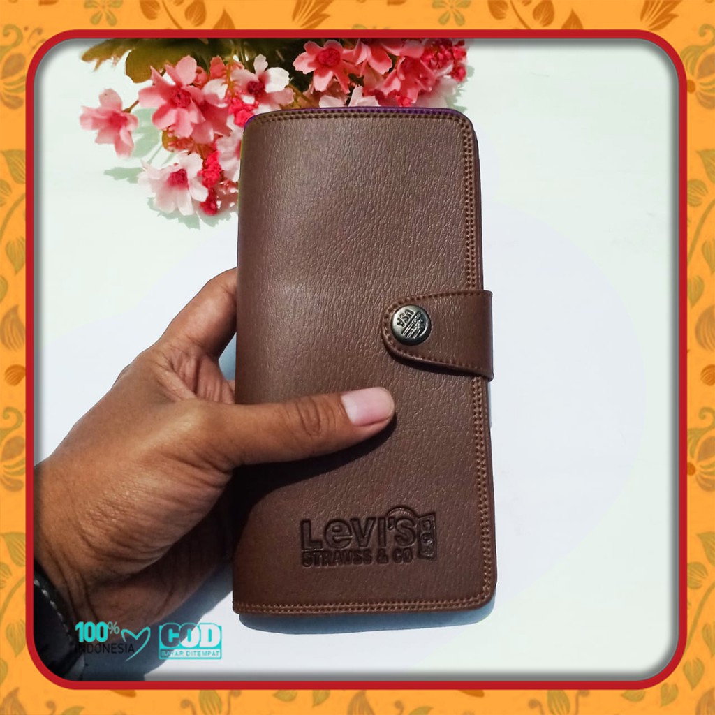 dompet pria grosir murah 3/4 kancing amt cloths terbaru - Sintetik - awet- bisa COD - Bayar ditempat