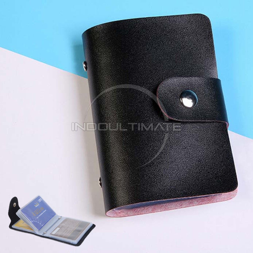 Dompet Kartu Tebal &amp; Tipis Wanita Pria Korea atm credit card holder nama murah import kulit 90-01