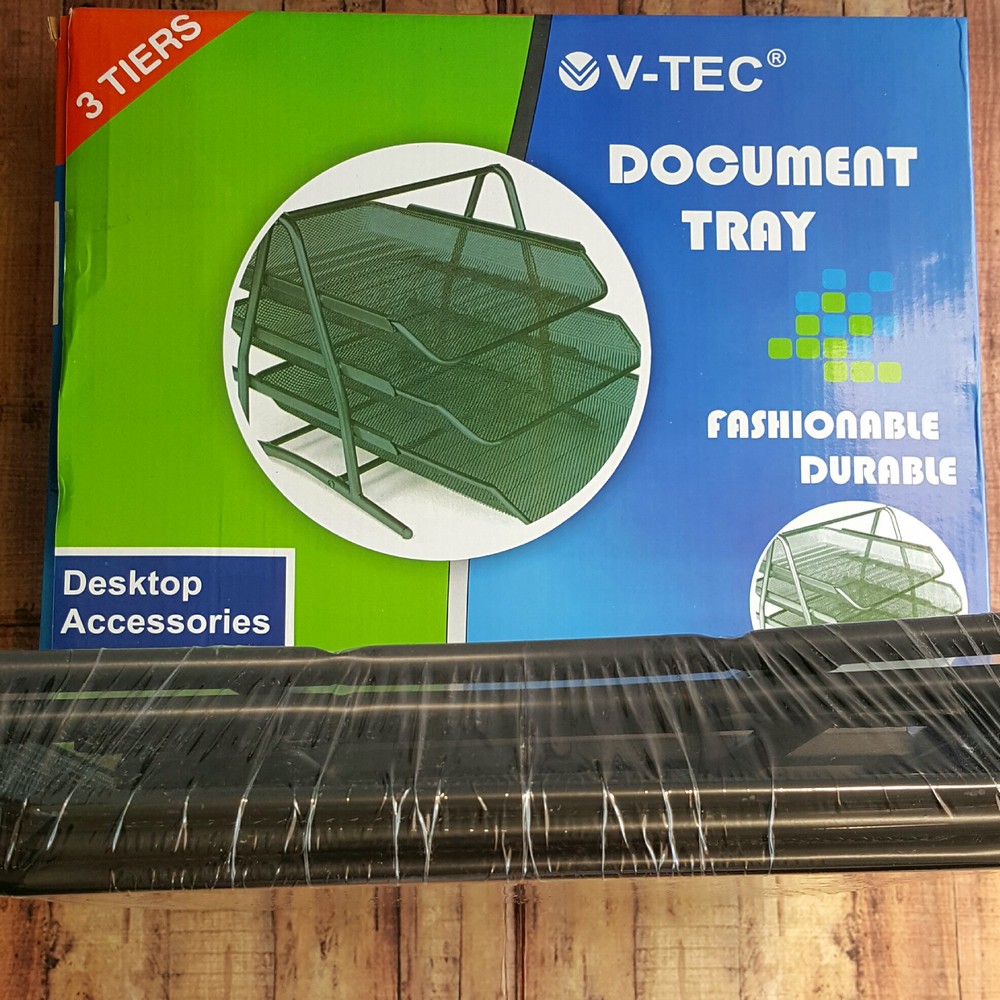 Letter Tray / Rak 3 Susun Besi / Document Tray VTec 3 Tingkat/ Tempat Dokumen / Paper Tray Organizer