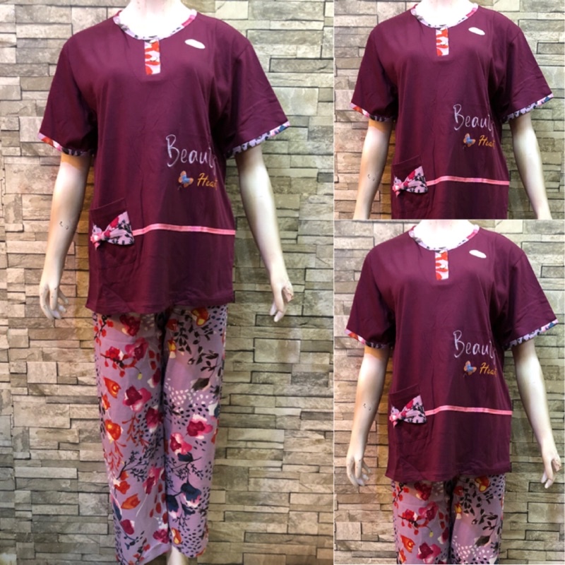 CP FOREVER MAMA SIZE | BAJU TIDUR | PIYAMA | COD-681 Ungu