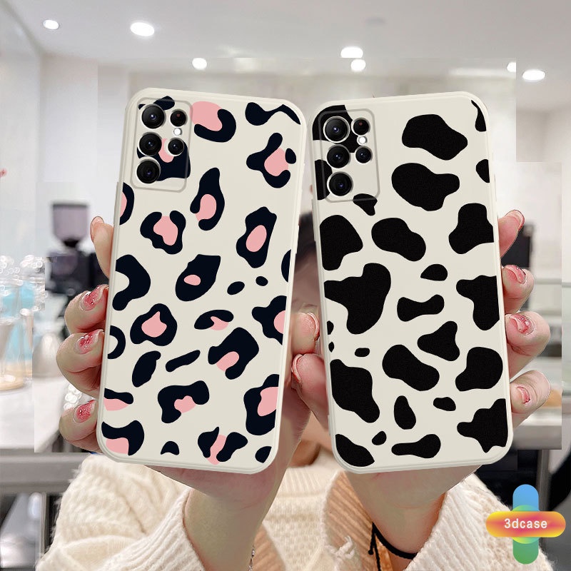 Casing OPPO A15 A54 A5S A3S A16 A95 A7 A5 A9 A31 A53 2020 A12 A1K A55 A36 A76 A96 Reno 5 4 5F 4F 6 7 A57 A74 A15S A52 A11K A92 A35 A11 A93 A32 A72 A94 A53S F17 PRO A16S A12S A12E A33 Y20 Y12 5 5i C3 C25 Fashion Leopard Print Camera Lens Protection Case