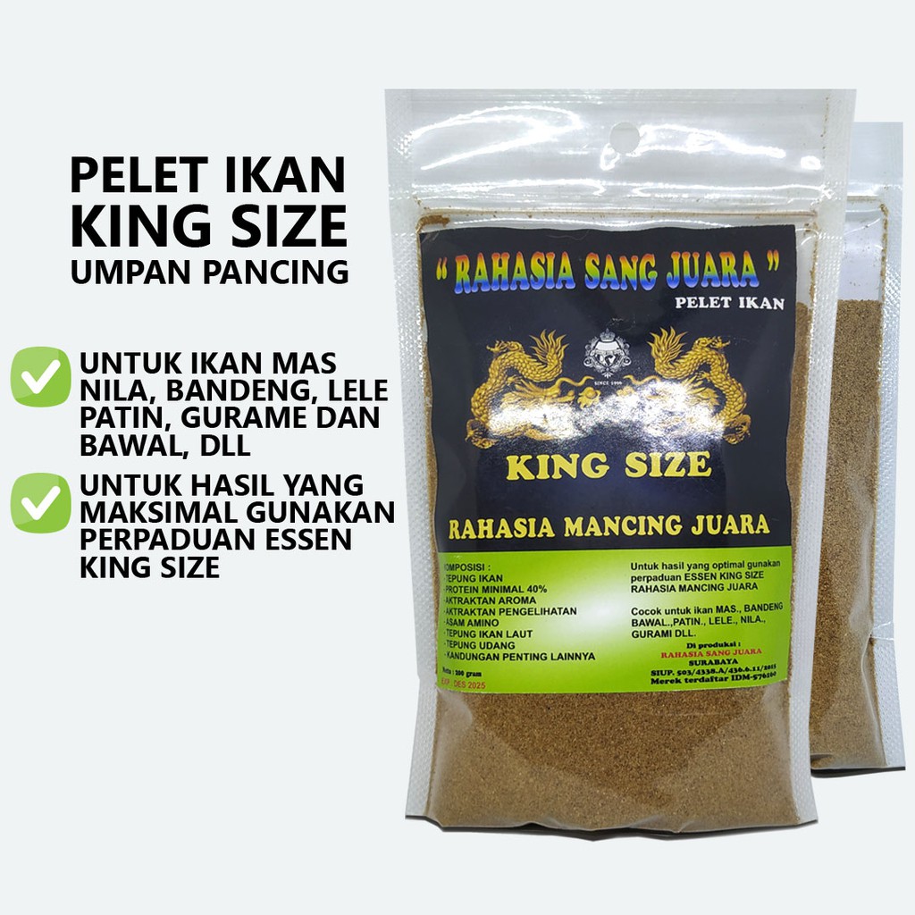 PELET IKAN KING SIZE | UMPAN PELET IKAN MAS PATIN BAWAL NILA BANDENG GURAME LELE GALATAMA