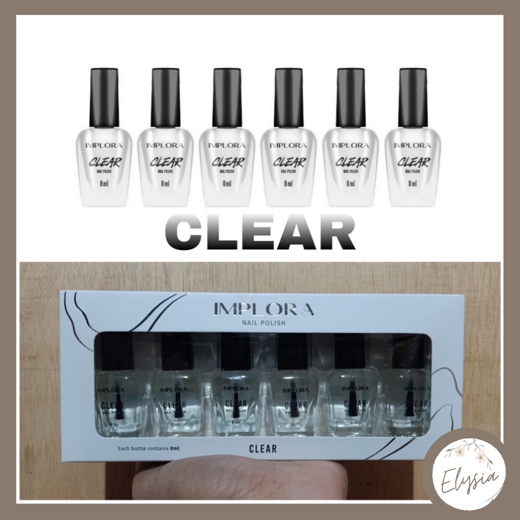 [SALE] Implora Nail Polish / Implora kutek / Cat Kuku Red Clear Nudes Wonder (Isi 6 pcs)