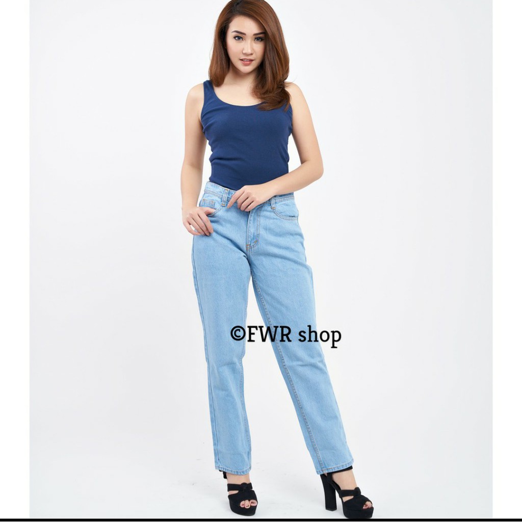 WF STORE- CELANA BOYFRIEND JEANS POLOS