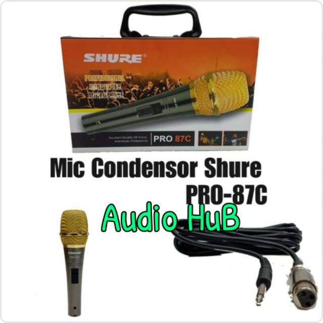 MIC KONDENSOR SHURE PRO 87C MICROPHONE CONDENSORE SHURE PRO 87 C KOPER