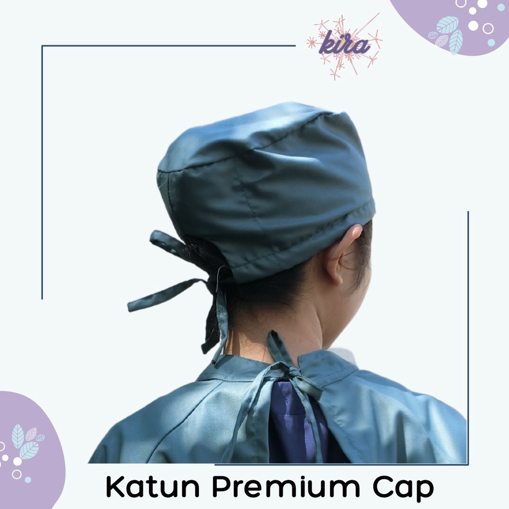 KIRA SCRUB CAP KATUN JEPANG PREMIUM | Topi Medis untuk Baju Jaga Oka OK Malam Perawat & Dokter UNISE