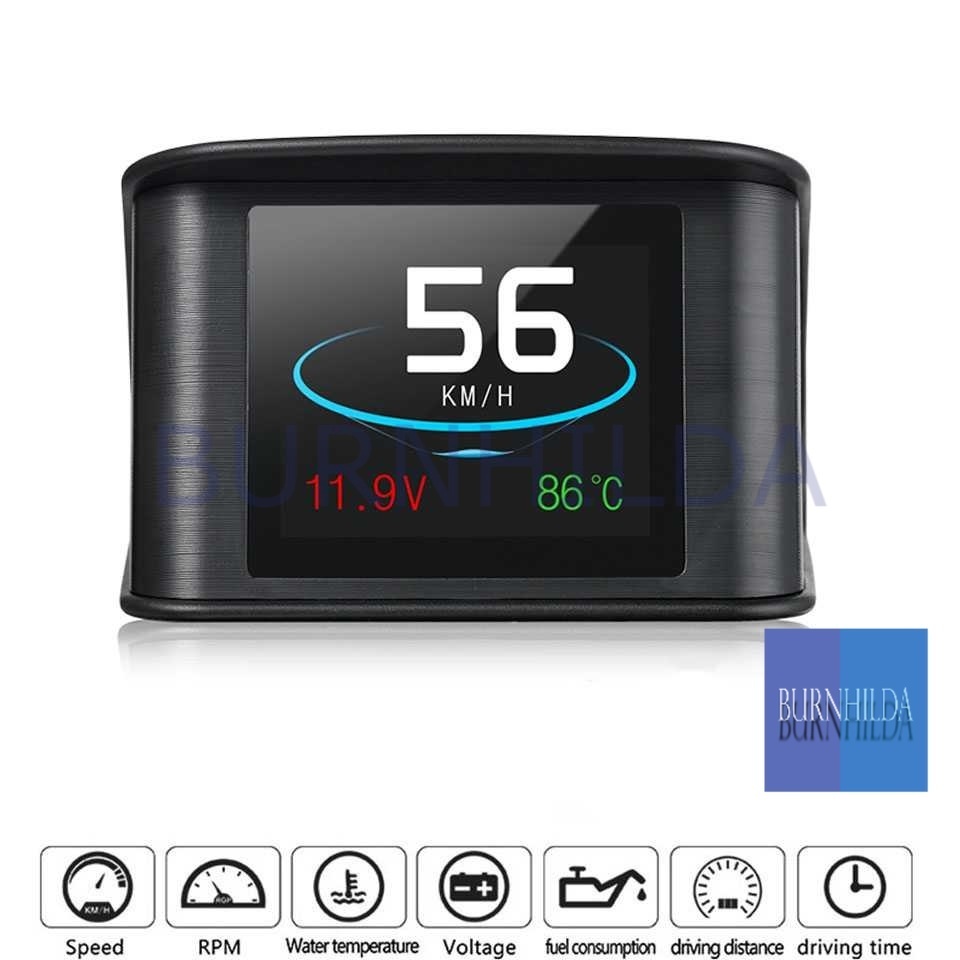 Speedometer Display HUD Mobil OBD2 On-board Computer mobil motor burnhilda