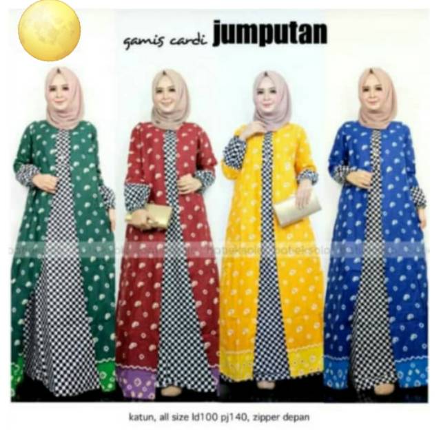 GAMIS CARDY JUMPUTAN / LONG DRESS BATIK MUSLIMAH / GAMIS BATIK