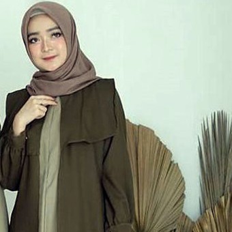 [ Promo Flash Sale ] AYUMI MAXY MUSLIM DRESS 4 VARIAN WARANA ALLSIZE-ARMY