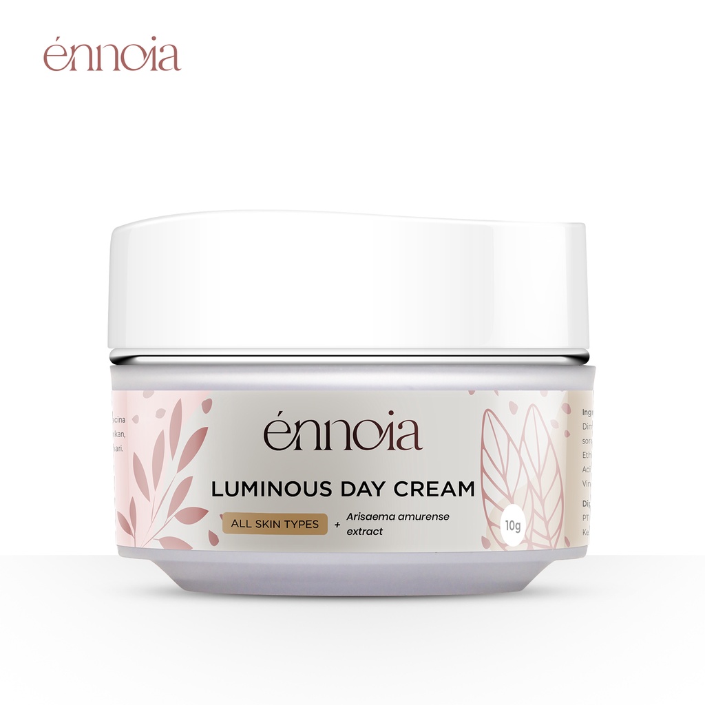 DAY CREAM ENNOIA ORIGINAL LUMINOUS SERIES BPOM skincare routine untuk kulit cerah alami melindungi k