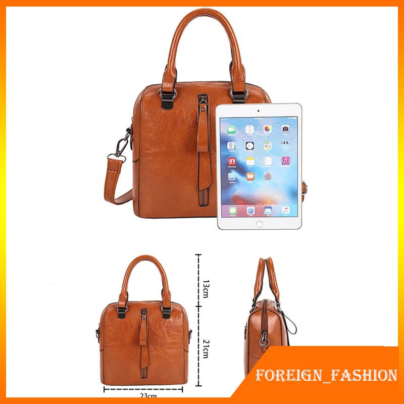 Tas Top Handle Wanita Import 2020 Vintage Crossbody Bags for Women Boston Shoulder Bags Oil