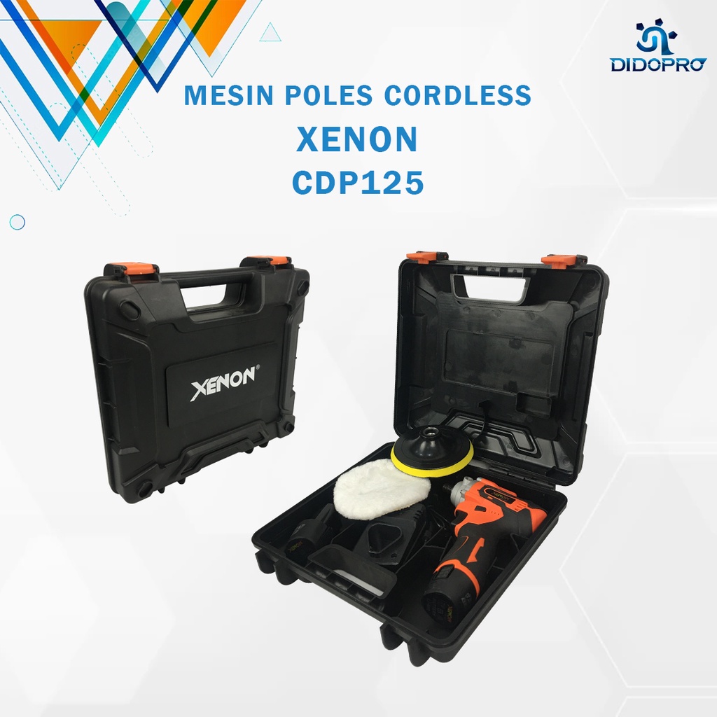 XENON CDP125 12Volt 5inch Cordless Polisher / Mesin Poles Baterai Dapet 2 Baterai