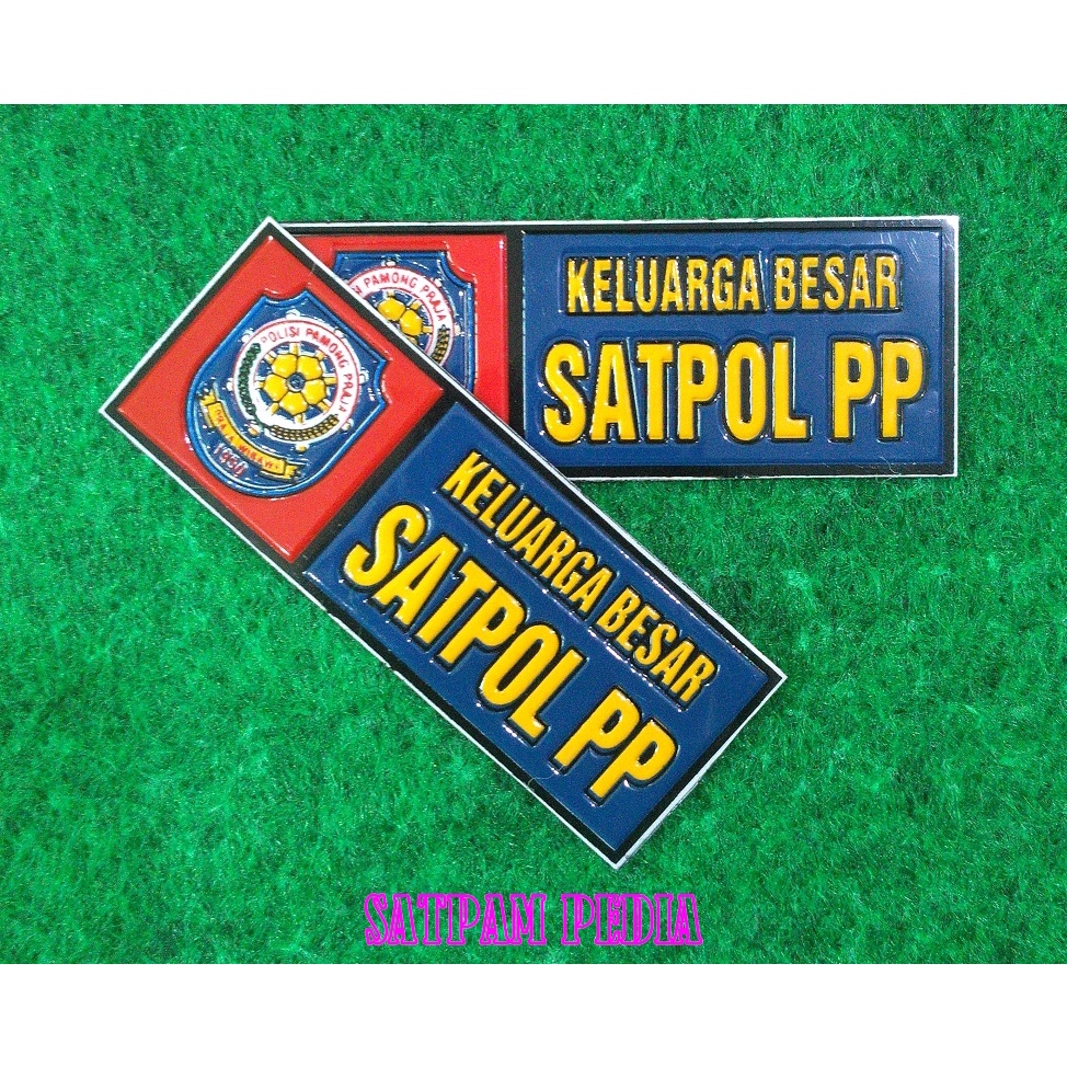 Stiker Plat Embos Satpol PP - Stiker Embos Satpol PP