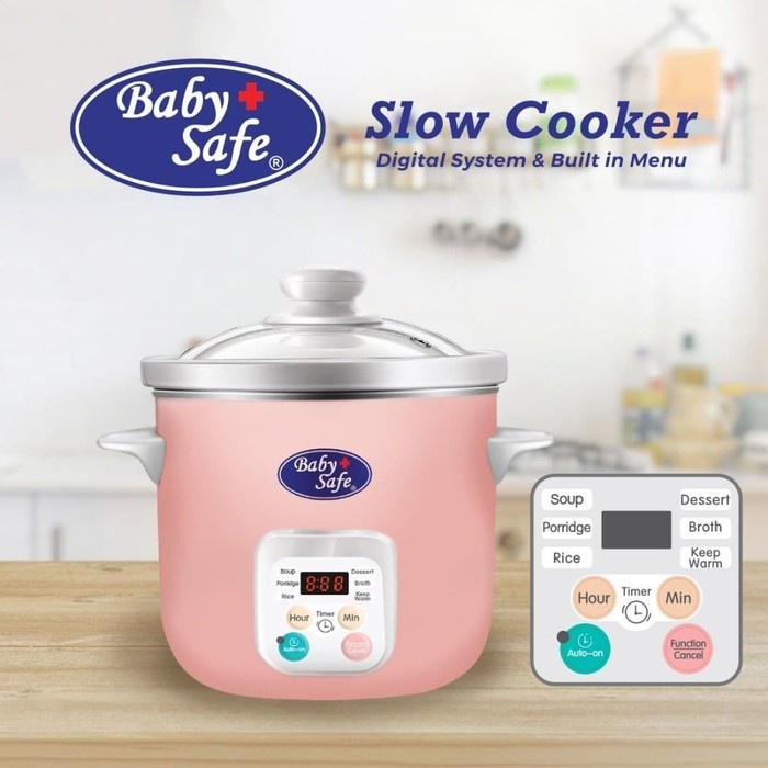 Baby Safe Slow Cooker 1.5 Liter Digital Timer LB06D