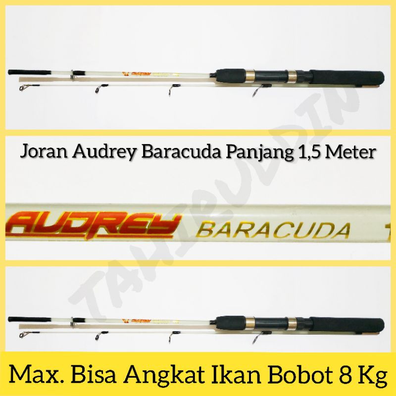 Joran Fiber Glass Transparan Audrey Baracuda/Eagle Hawk/molucan/shine panjang 120cm 135cm 150cm Kekuatan 6kg