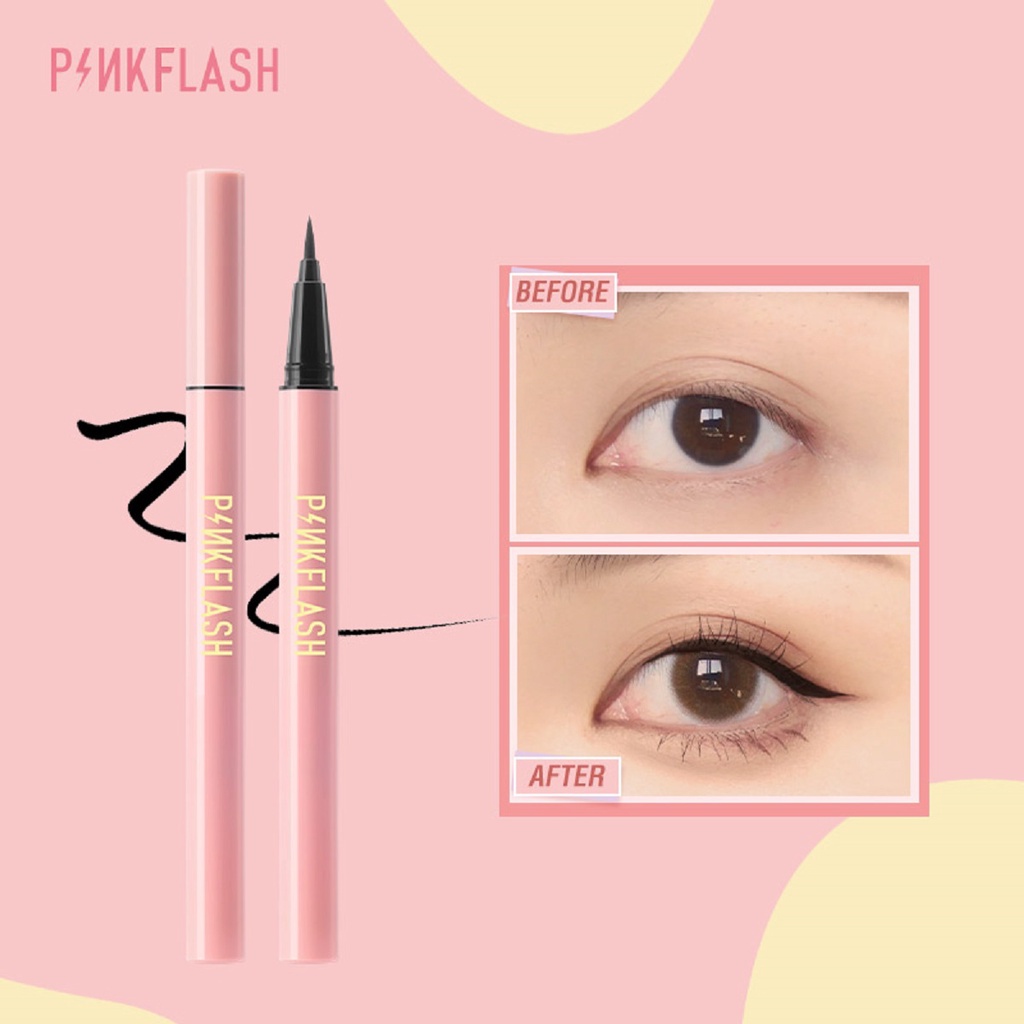 PINKFLASH Eyeliner Pen Waterproof Anti Air Tahan Lama Pink Flash Murah OhMyLine [ORIGINAL]