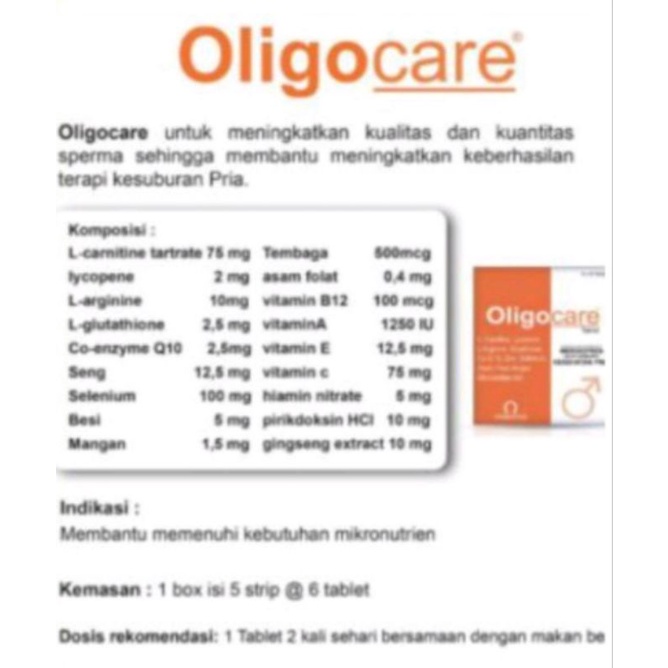 Ovacare dan Oligocare (1strip isi 6tablet)