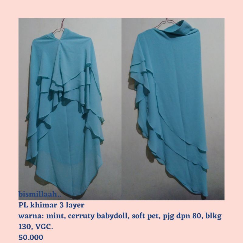 PRELOVED KHIMAR 3 LAYER